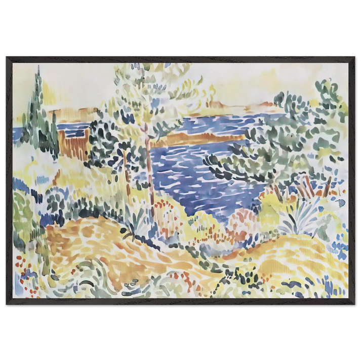 Lavender - Henri-Edmond Cross 70x100 cm / 28x40 inches Framed Art Print – Black Wooden Frame