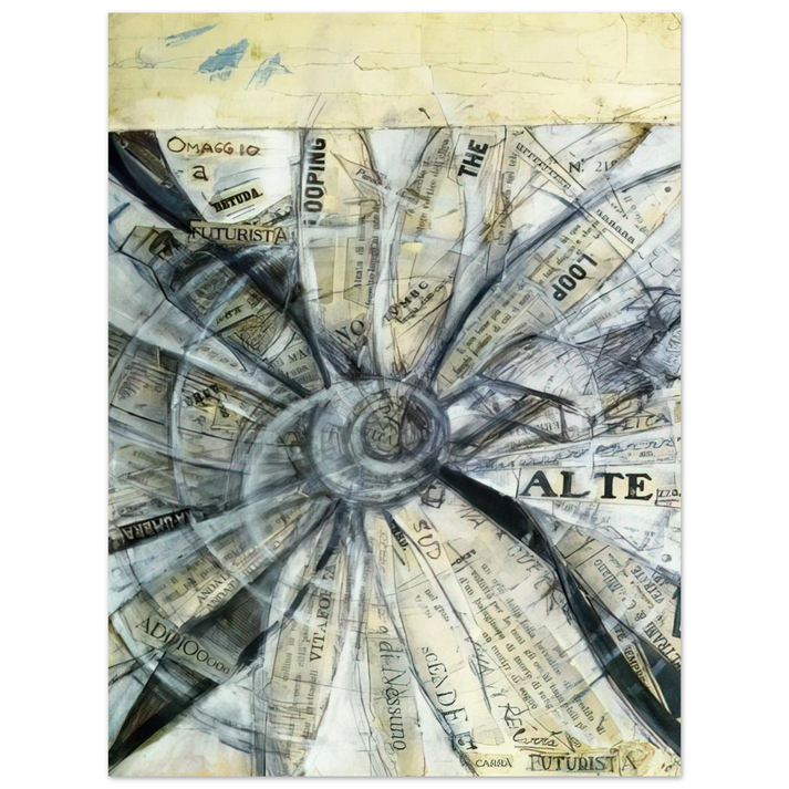 Carlo Carra - OMAGGIO A BETUDA FUTURISTA 1915 75x100 cm / 30x40inches Fine Art Poster