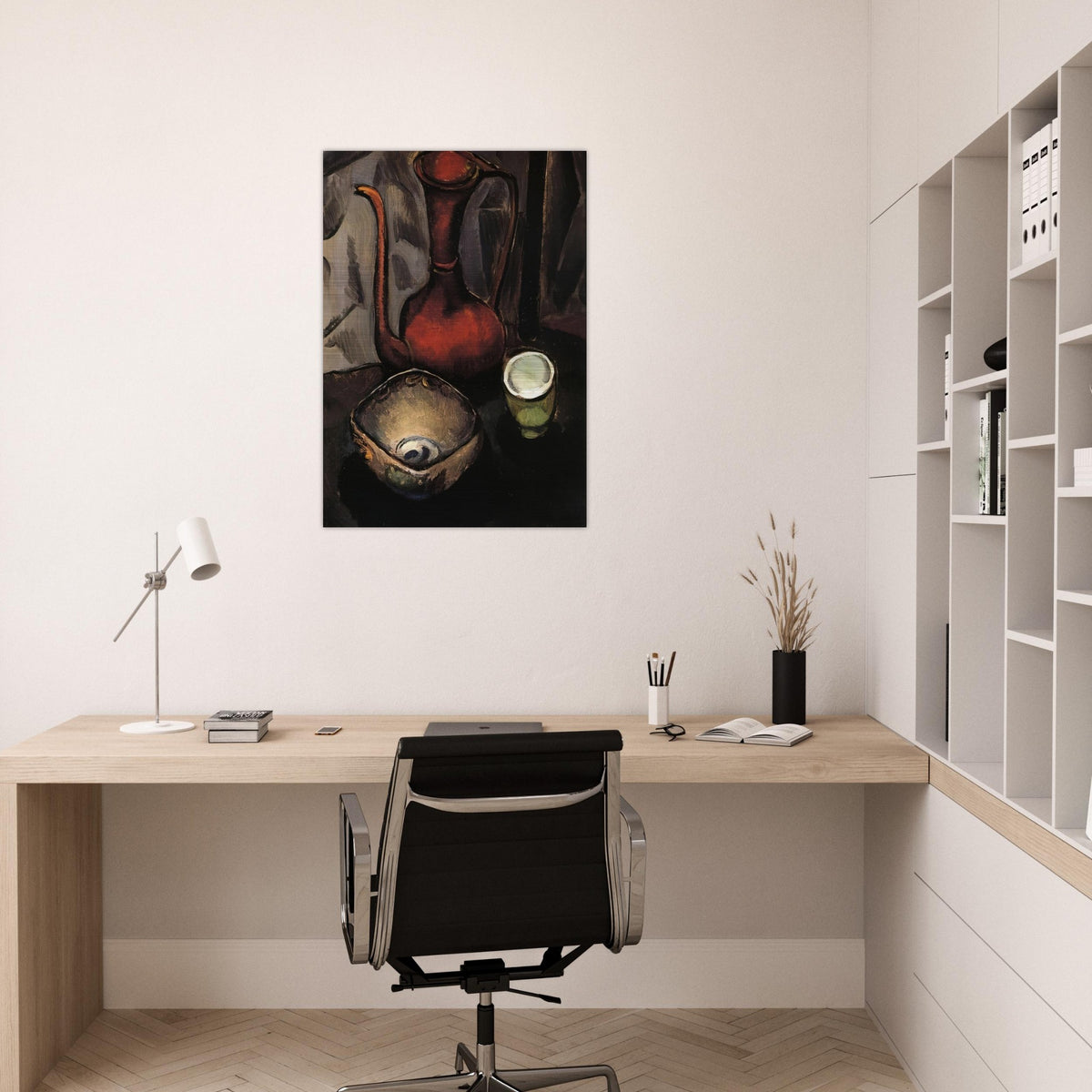 STILL LIFE WITH RED TEA KETTLE - Man Ray Brushed Aluminum Print - 70x100 cm / 28x40 inches | Man Ray Aluminum Print | Man Ray Prints