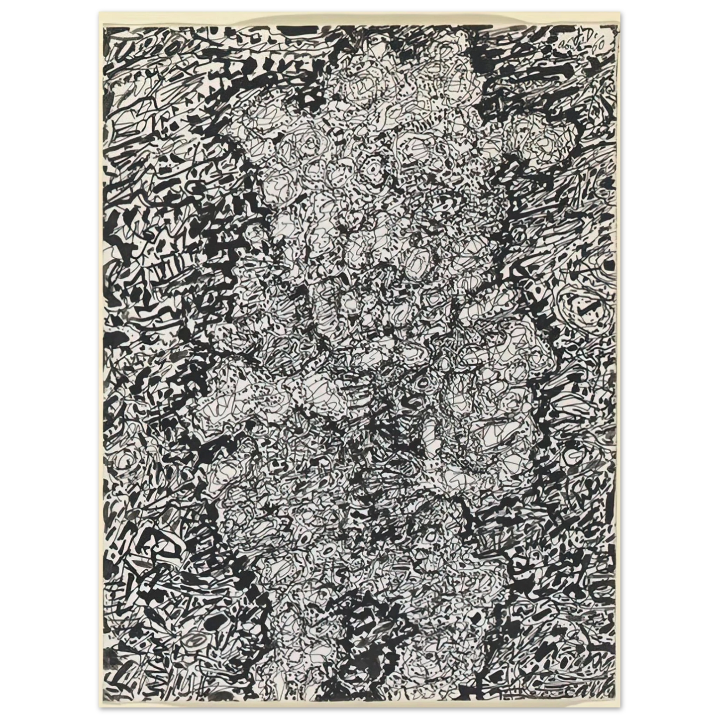 Jean Dubuffet - FIGURE WITH HAT IN A LANDSCAPE 1960 75x100 cm / 30x40inches Fine Art Poster