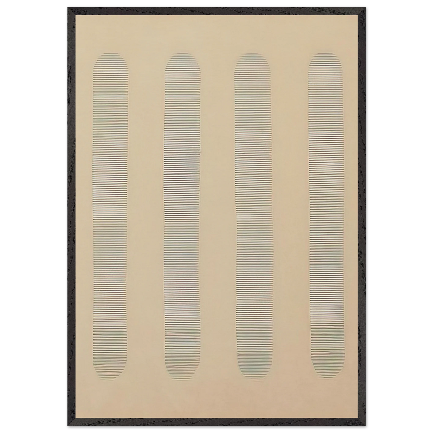 Columns - Agnes Martin 70x100 cm / 28x40 inches Framed Art Print – Black Wooden Frame