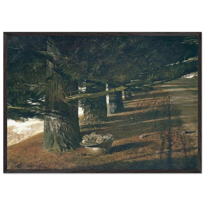 PINE BARON - Andrew Wyeth 70x100 cm / 28x40 inches Framed Art Print – Black Wooden Frame