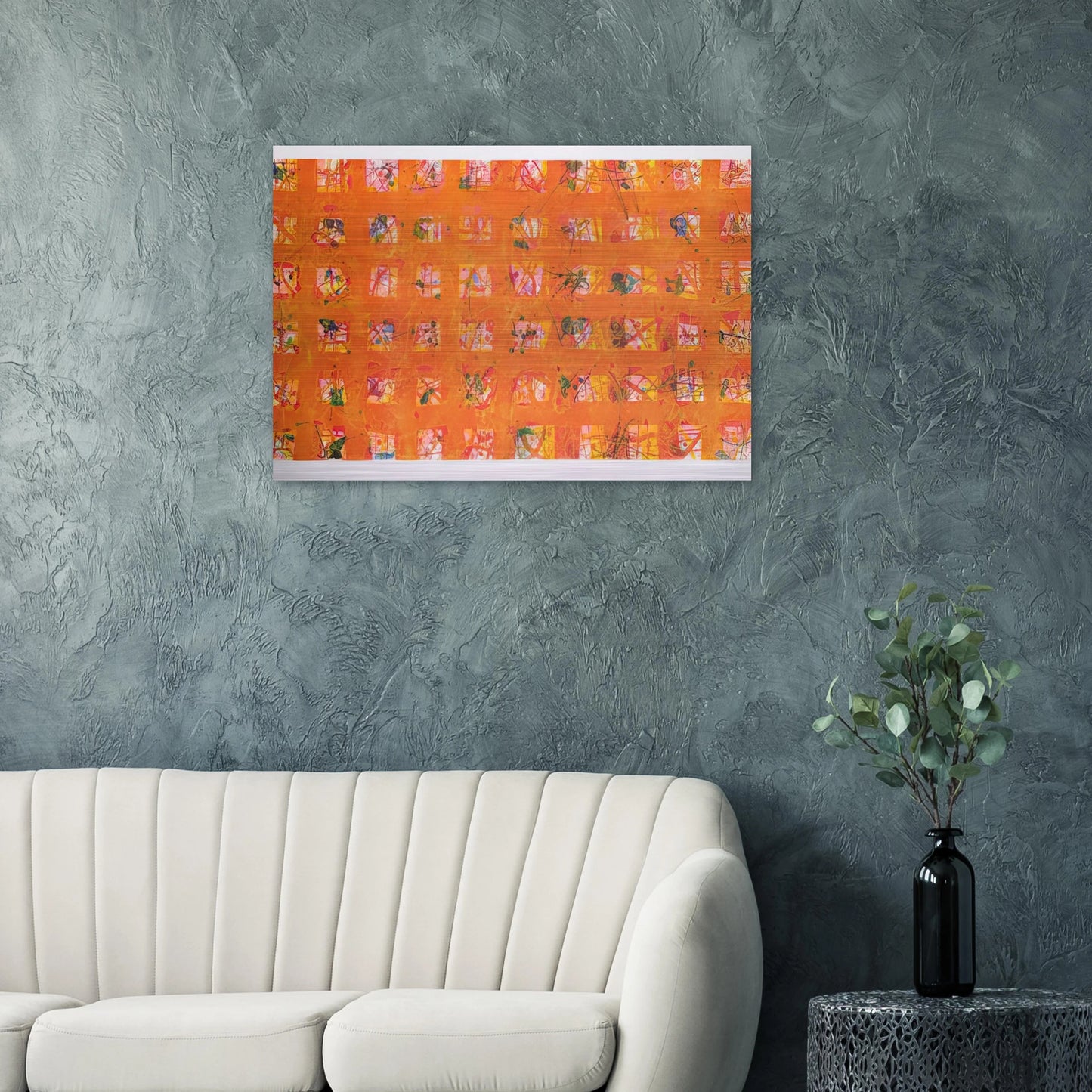 Pioggia d'Oro Golden Rain - Sam Francis Brushed Aluminum Print - 70x100 cm / 28x40 inches | Sam Francis Aluminum Print | Sam Francis Prints