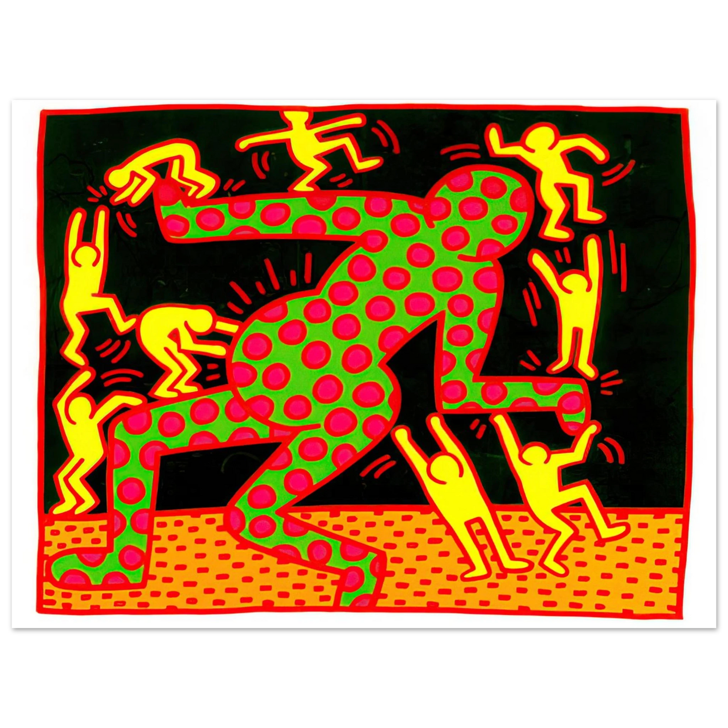 Keith Haring - UNTITLED 1983 2 75x100 cm / 30x40inches Fine Art Poster | Keith Haring Art For Sale