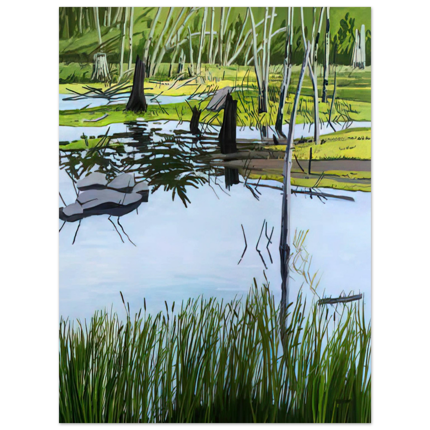 Neil Welliver - Joanna's Marsh - 2000 75x100 cm / 30x40inches Fine Art Poster