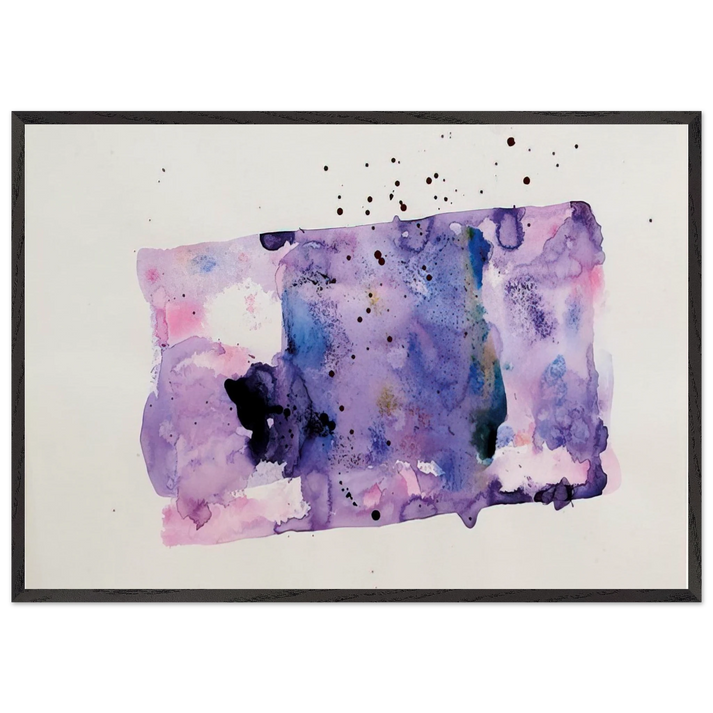 Untitled SF76-175 - Sam Francis 70x100 cm / 28x40 inches Framed Art Print – Black Wooden Frame