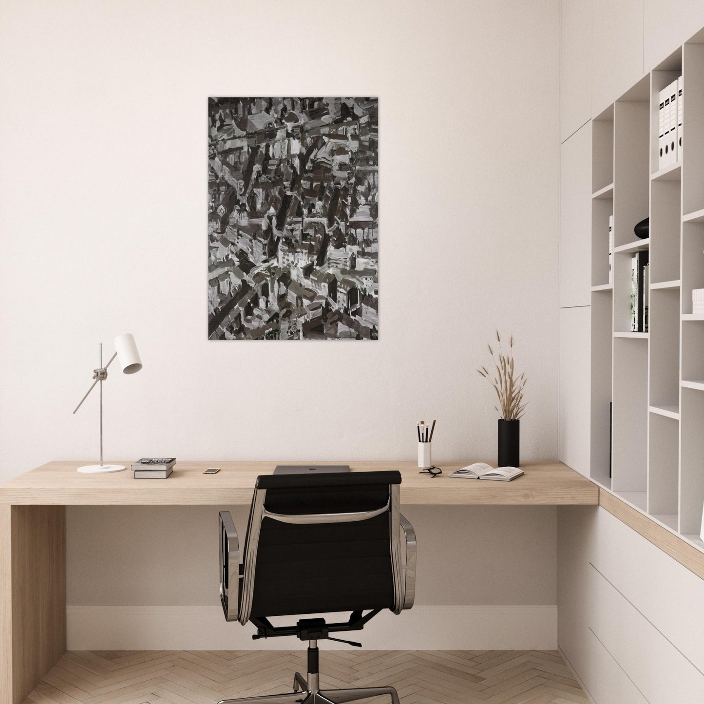 TOWNSCAPE D 1968 - Gerhard Richter Brushed Aluminum Print - 70x100 cm / 28x40 inches | Gerhard Richter Aluminum Print | Gerhard Richter Prints