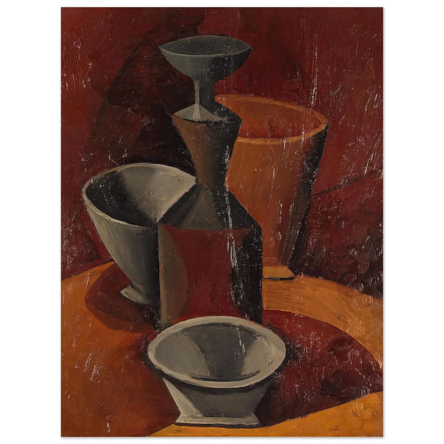 Pablo Picasso - Pitcher and Bowls - 1908 75x100 cm / 30x40inches Fine Art Poster