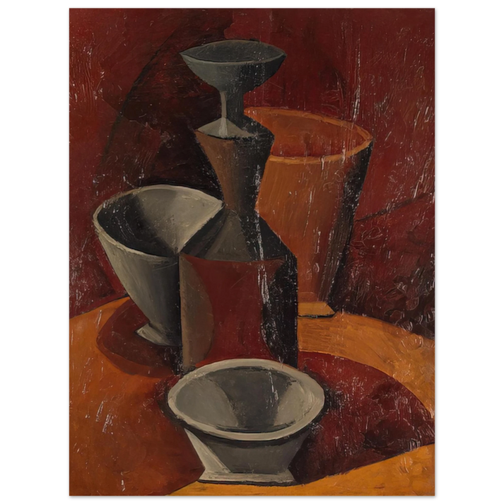 Pablo Picasso - Pitcher and Bowls - 1908 75x100 cm / 30x40inches Fine Art Poster