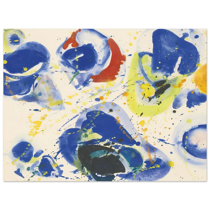Sam Francis - Blue With Red, Yellow and Orange 75x100 cm / 30x40inches Fine Art Poster