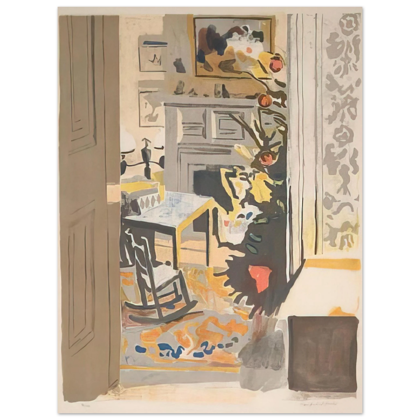 Fairfield Porter - THE CHRISTMAS TREE 1971 75x100 cm / 30x40inches Fine Art Poster