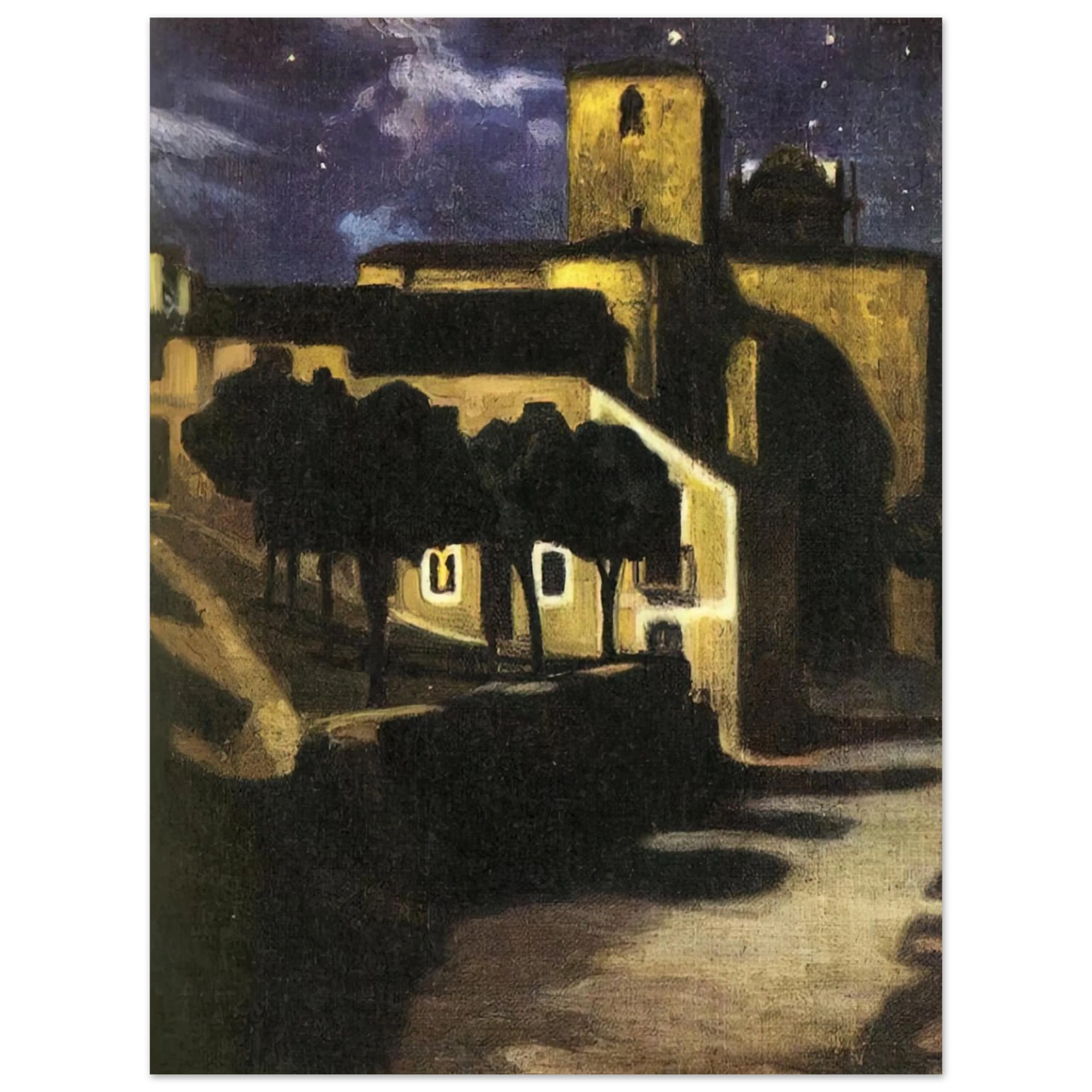 Diego Rivera - NIGHT SCENE IN AVILA 1907 75x100 cm / 30x40inches Fine Art Poster