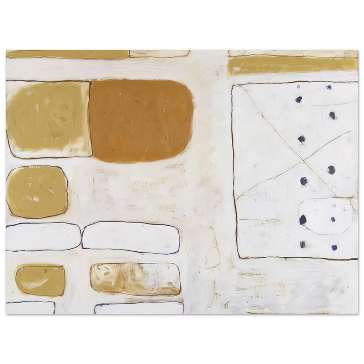 William Scott - White, Sand and Ochre - 1961 75x100 cm / 30x40inches Fine Art Poster