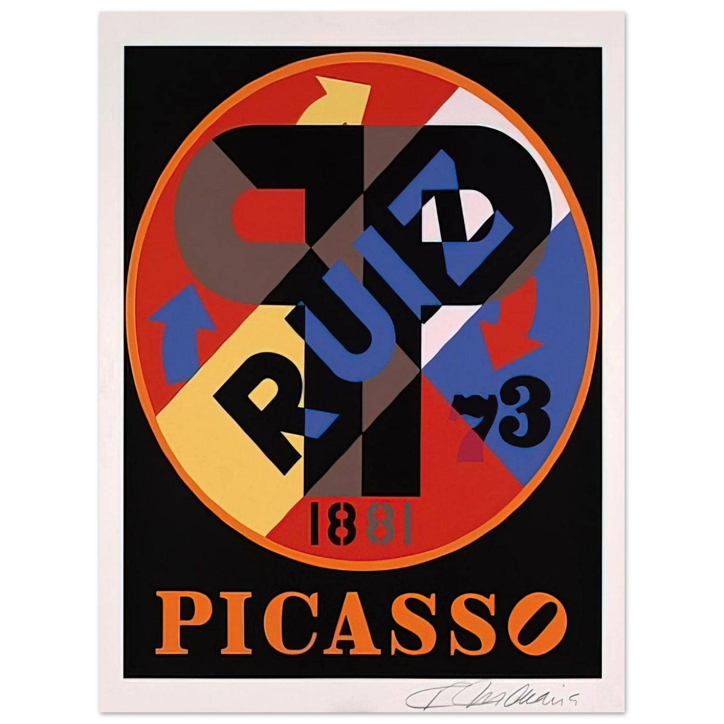 Robert Indiana - Picasso, The American Dream 75x100 cm / 30x40inches Fine Art Poster