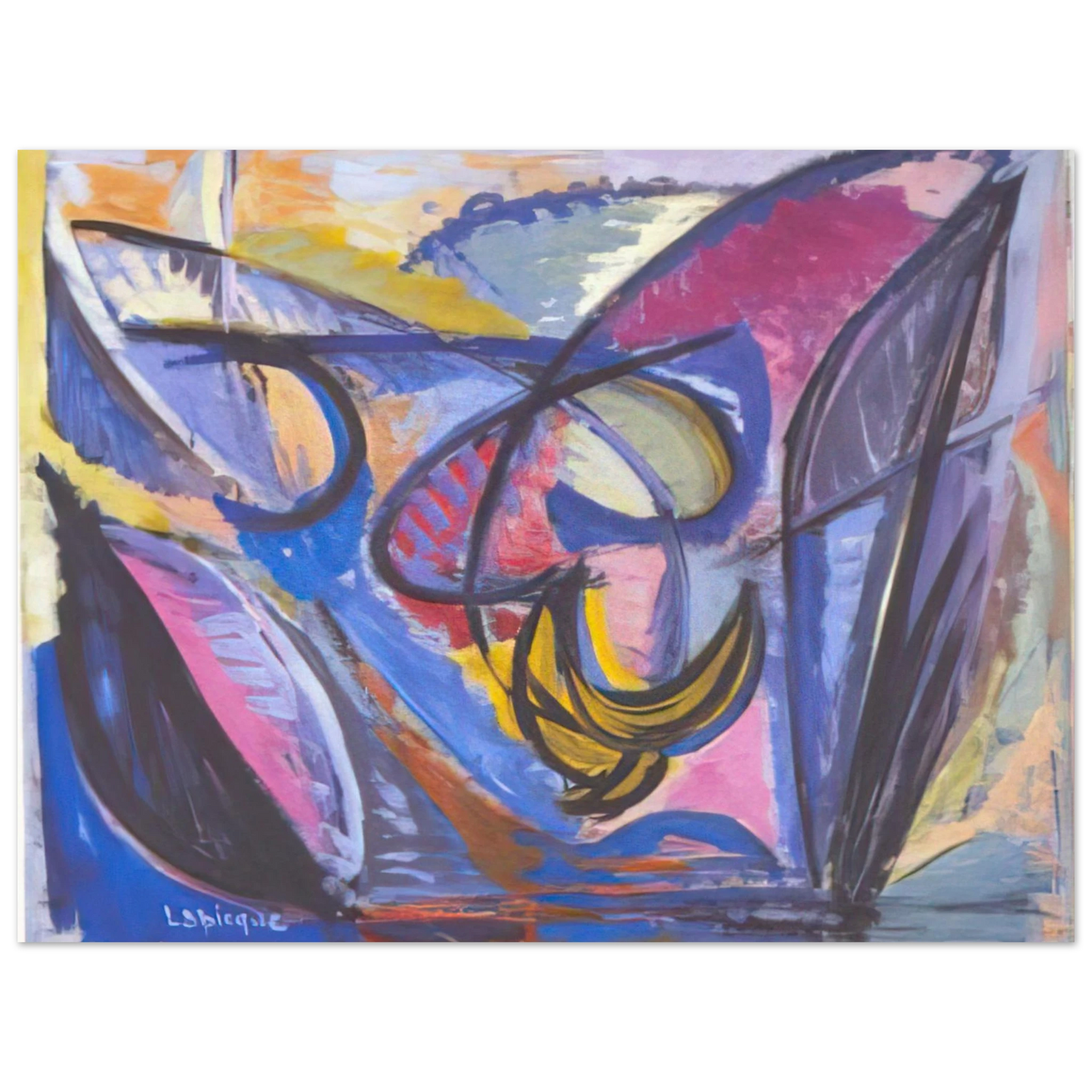 Charles Lapicque - Rencontre dans la campagne - 1944 75x100 cm / 30x40inches Fine Art Poster