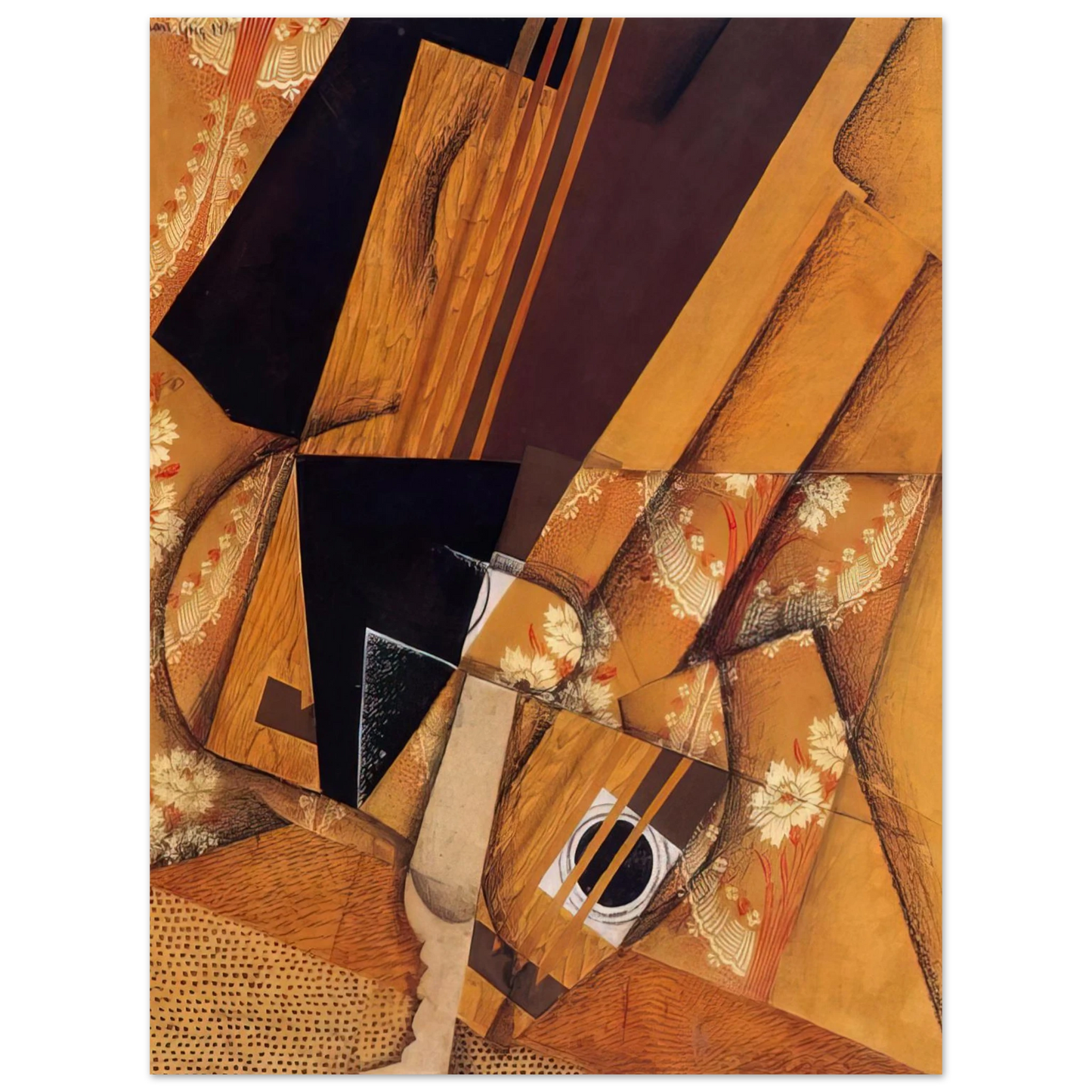 Juan Gris - GUITAR AND GLASS 1914 75x100 cm / 30x40inches Fine Art Poster