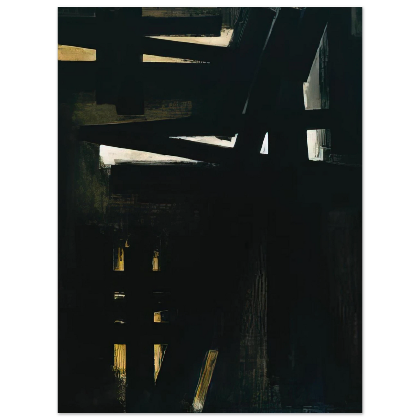 Pierre Soulages - Painting, 23 May 1953 - 1953 75x100 cm / 30x40inches Fine Art Poster