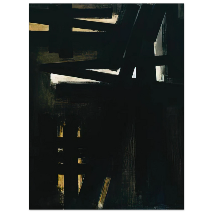 Pierre Soulages - Painting, 23 May 1953 - 1953 75x100 cm / 30x40inches Fine Art Poster