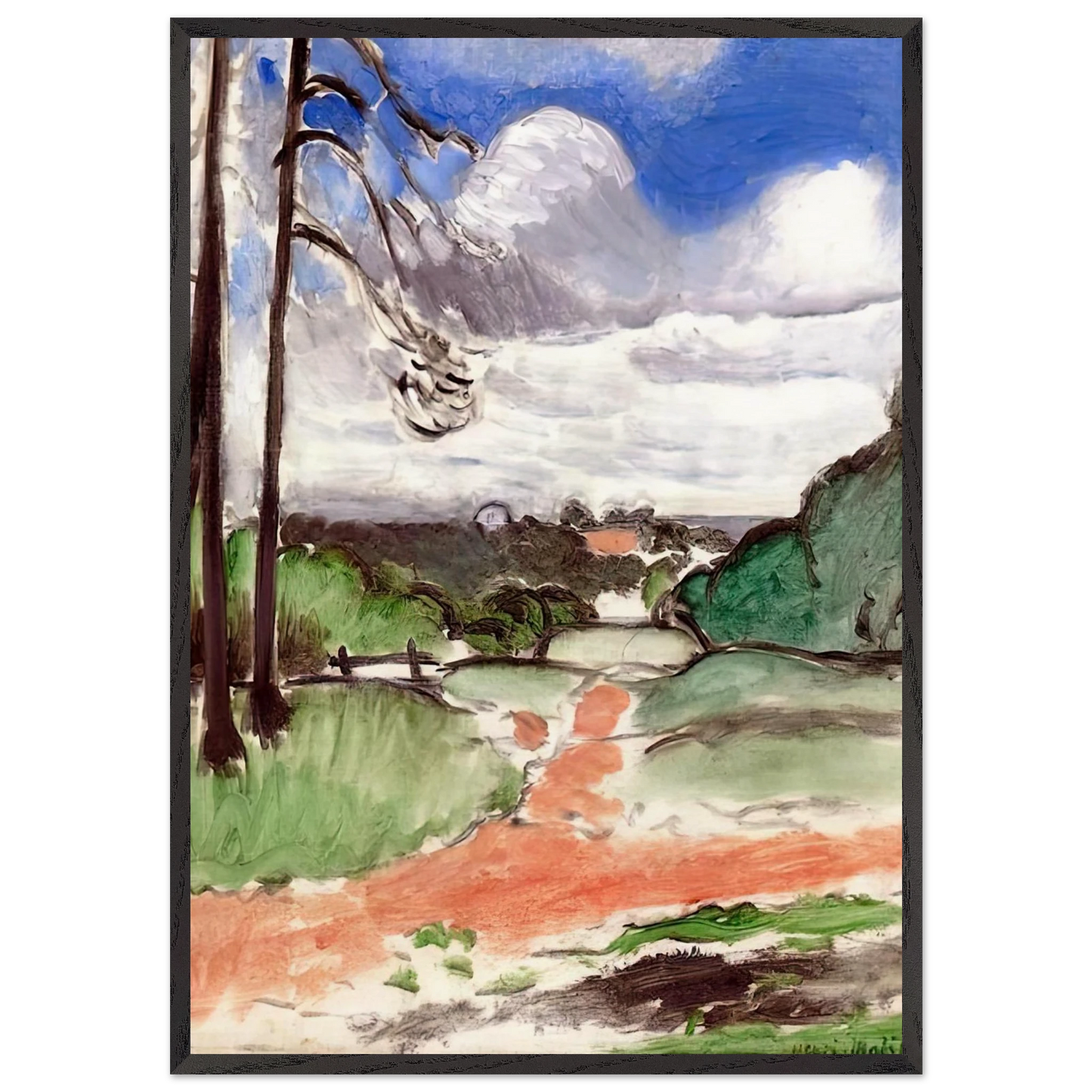 CHALAIS MEUDON 1917 - Henri Matisse 70x100 cm / 28x40 inches Framed Art Print – Black Wooden Frame