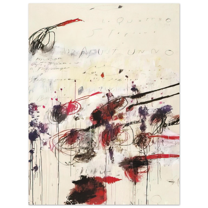 Cy Twombly - Quattro stagioni I. Autunno 75x100 cm / 30x40inches Fine Art Poster