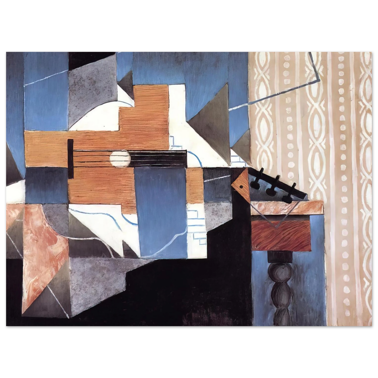 Juan Gris - GUITAR ON THE TABLE 1913 75x100 cm / 30x40inches Fine Art Poster