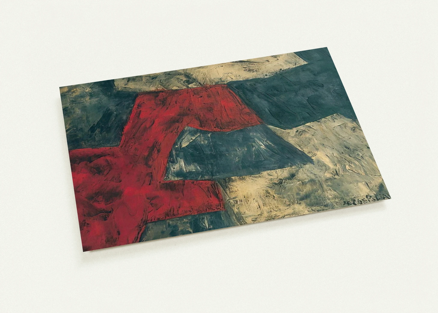 Composition - 1958 By Serge Poliakoff Pack of 10 Post Cards | Serge Poliakoff Post Cards | A6 (10.5 x 14.8 cm) - 4.1 x 5.8 inches