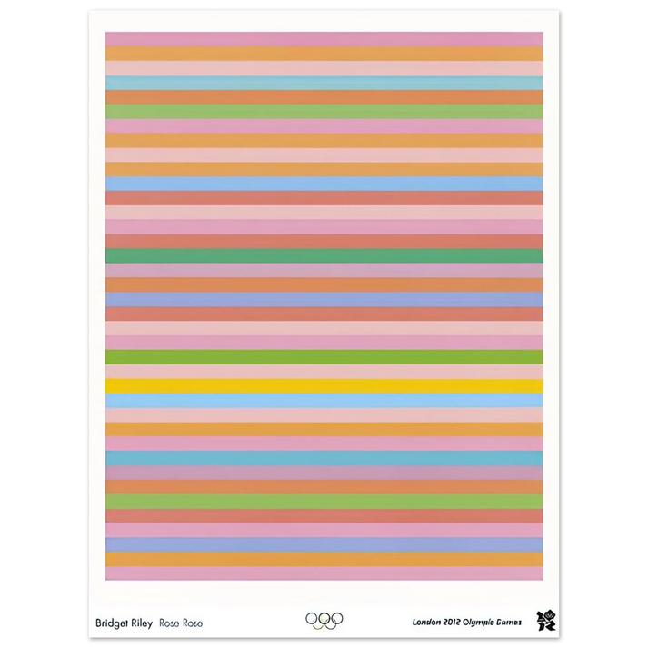 Bridget Riley - ROSE ROSE LONDON 2012 OLYMPIC GAMES POSTER 2012 75x100 cm / 30x40inches Fine Art Poster