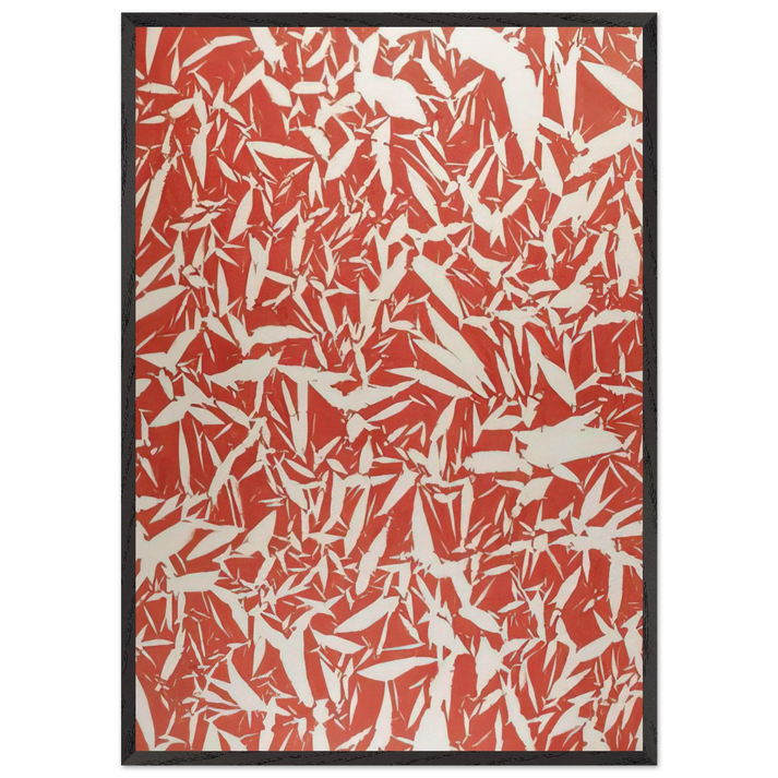 Study - 1969 - Simon Hantai 70x100 cm / 28x40 inches Framed Art Print – Black Wooden Frame