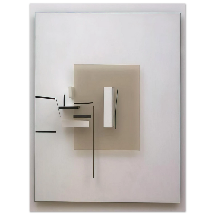Victor Pasmore - SYNTHETIC CONSTRUCTION WHITE AND BLACK 1966 75x100 cm / 30x40inches Fine Art Poster