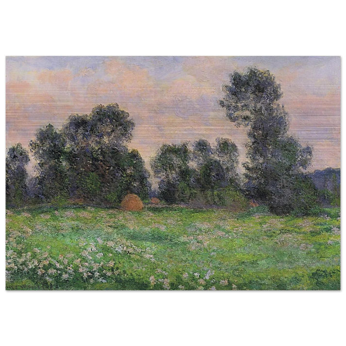 Meadow in Giverny - claude monet Brushed Aluminum Print - 70x100 cm / 28x40 inches | claude monet Aluminum Print | claude monet Prints