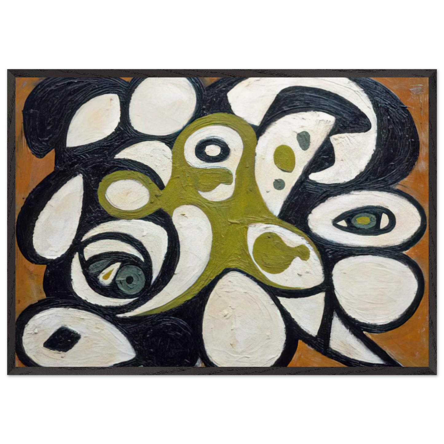 Animal Head - Richard Pousette-Dart 70x100 cm / 28x40 inches Framed Art Print – Black Wooden Frame
