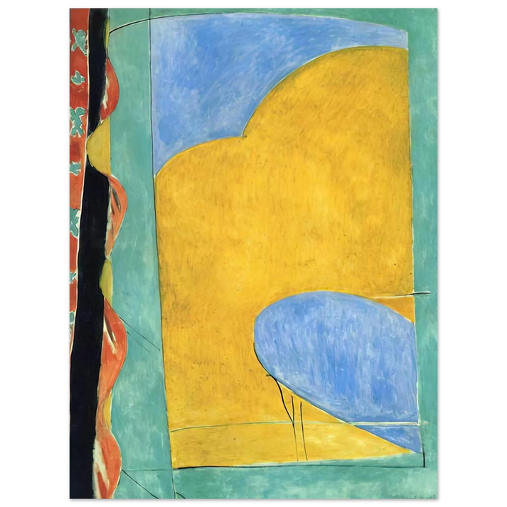 Henri Matisse - THE YELLOW CURTAIN 75x100 cm / 30x40inches Fine Art Poster