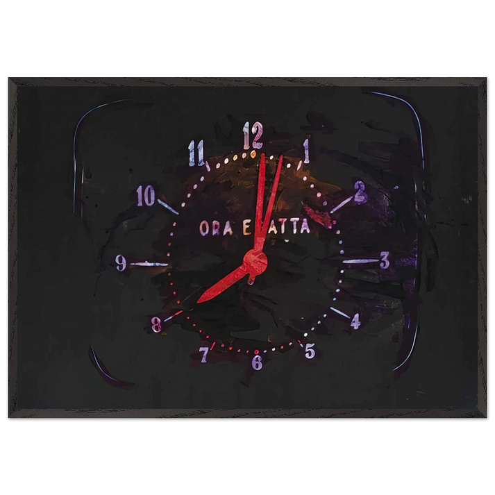 The Exact Time - 1973 - Mario Schifano 70x100 cm / 28x40 inches Framed Art Print – Black Wooden Frame