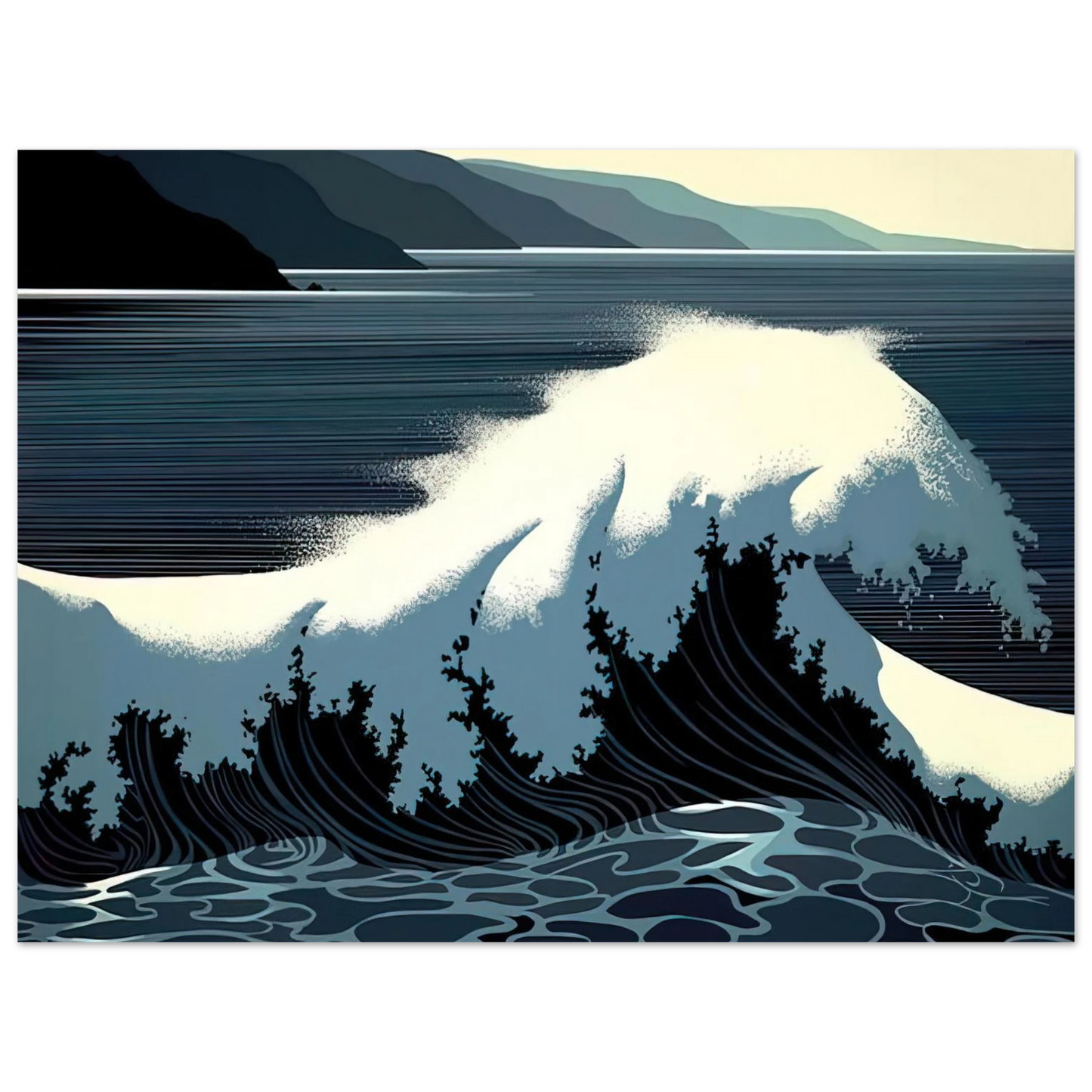 Eyvind Earle - A Sounding of Surf 75x100 cm / 30x40inches Fine Art Poster
