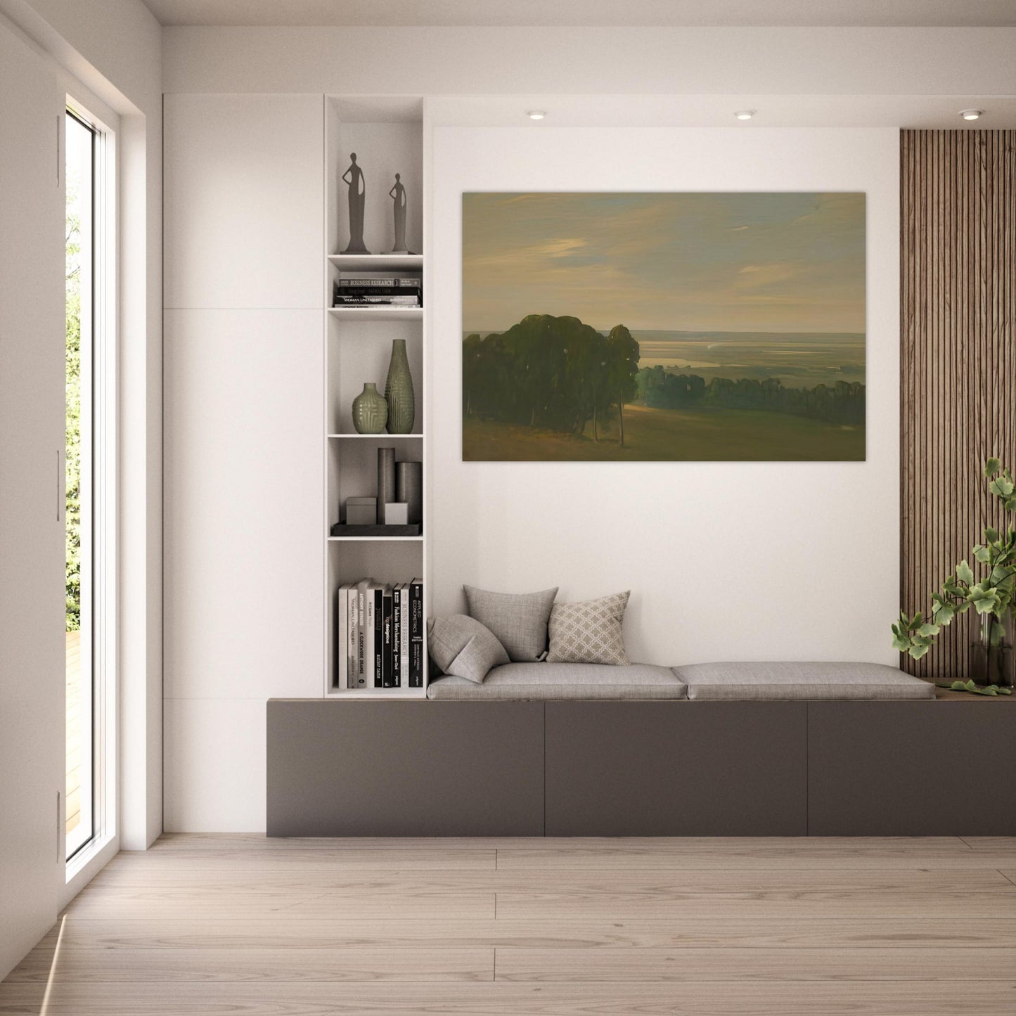 Eucalyptus Grove in a Vast Landscape - Tonalism - Xavier Martinez Art Prints - 100x150 cm / 40x60″ inches | Xavier Martinez Poster | Xavier Martinez Prints