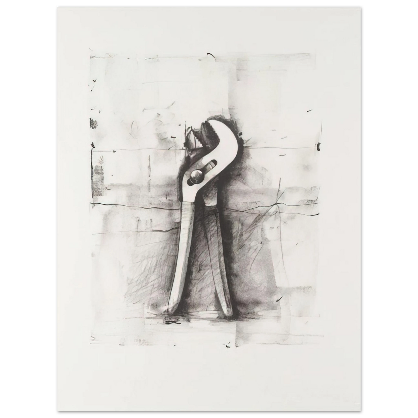 Jim Dine - UNTITLED FROM TEN WINTER TOOLS 1973 75x100 cm / 30x40inches Fine Art Poster