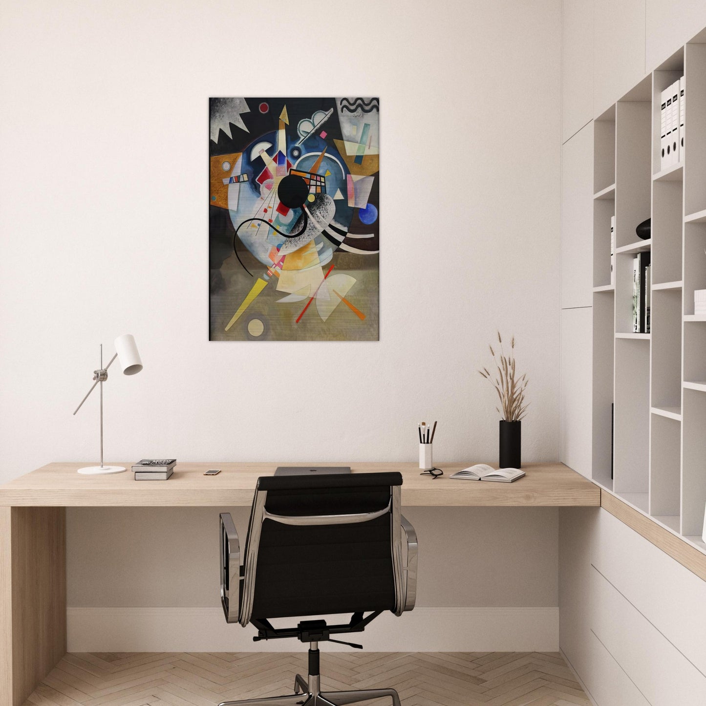 A CENTRE 1924 - Wassily Kandinsky Brushed Aluminum Print - 70x100 cm / 28x40 inches | Wassily Kandinsky Aluminum Print | Wassily Kandinsky Prints