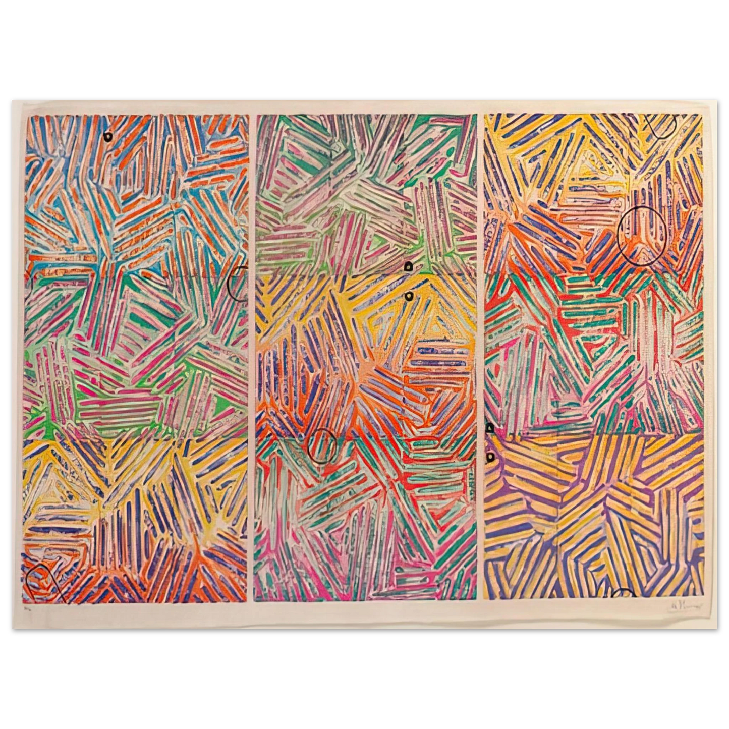 Jasper Johns - USUYUKI ULAE 227 75x100 cm / 30x40inches Fine Art Poster
