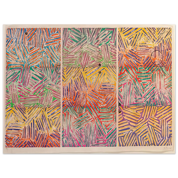 Jasper Johns - USUYUKI ULAE 227 75x100 cm / 30x40inches Fine Art Poster