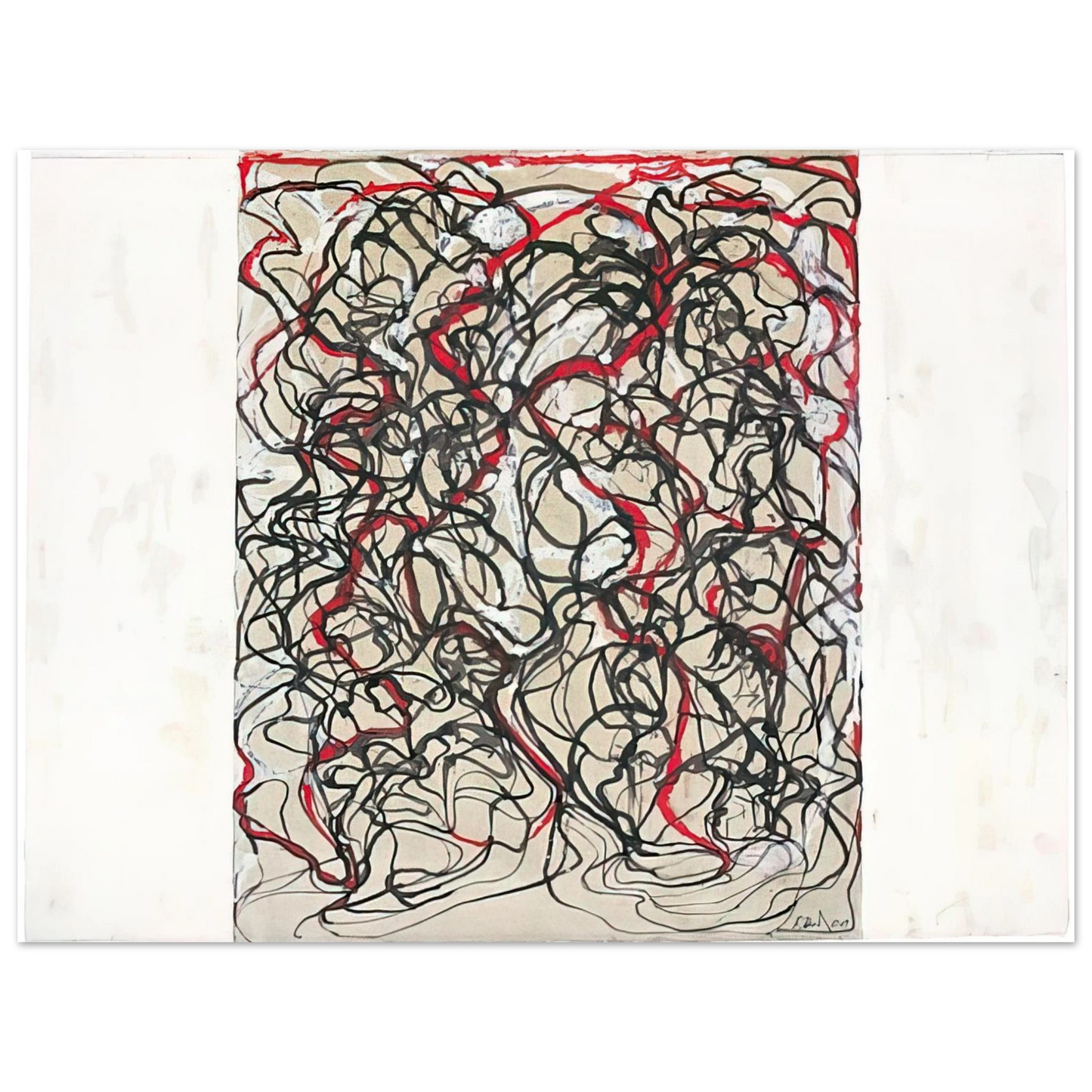 Brice Marden - Letter with Red - 2009 75x100 cm / 30x40inches Fine Art Poster