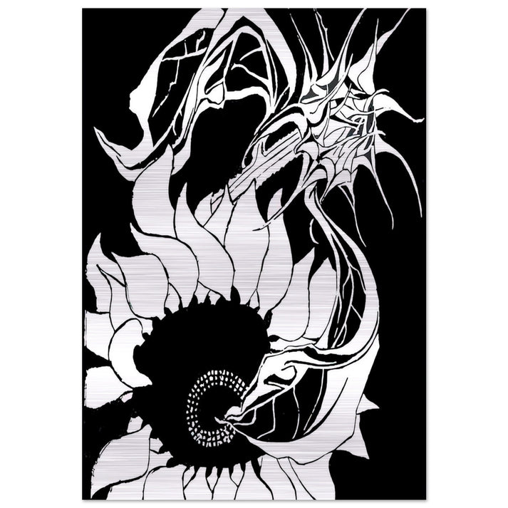 SUNFLOWERS - MC Escher Brushed Aluminum Print - 70x100 cm / 28x40 inches | MC Escher Aluminum Print | MC Escher Prints