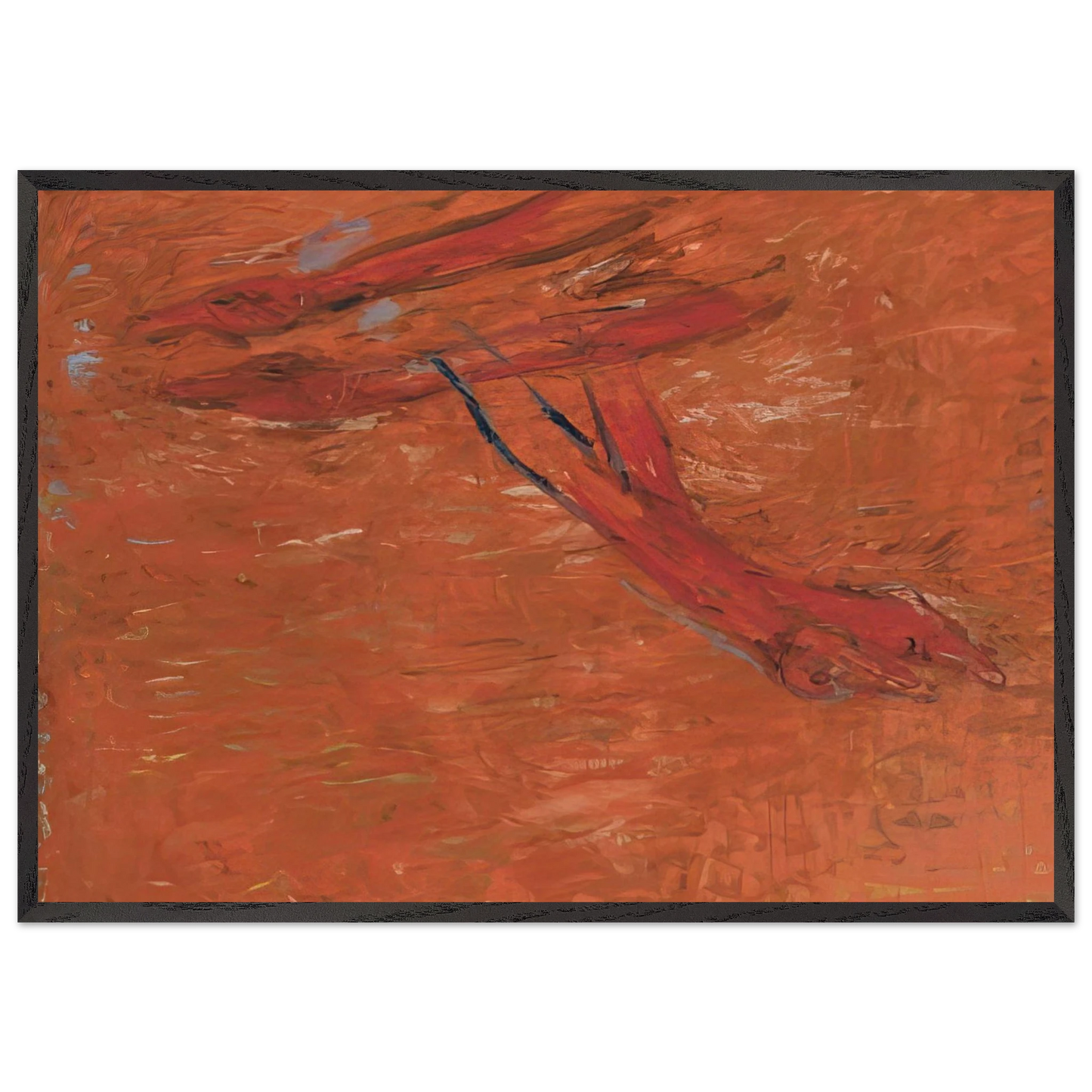 AUGUST 17TH 1998 - Susan Rothenberg 70x100 cm / 28x40 inches Framed Art Print – Black Wooden Frame