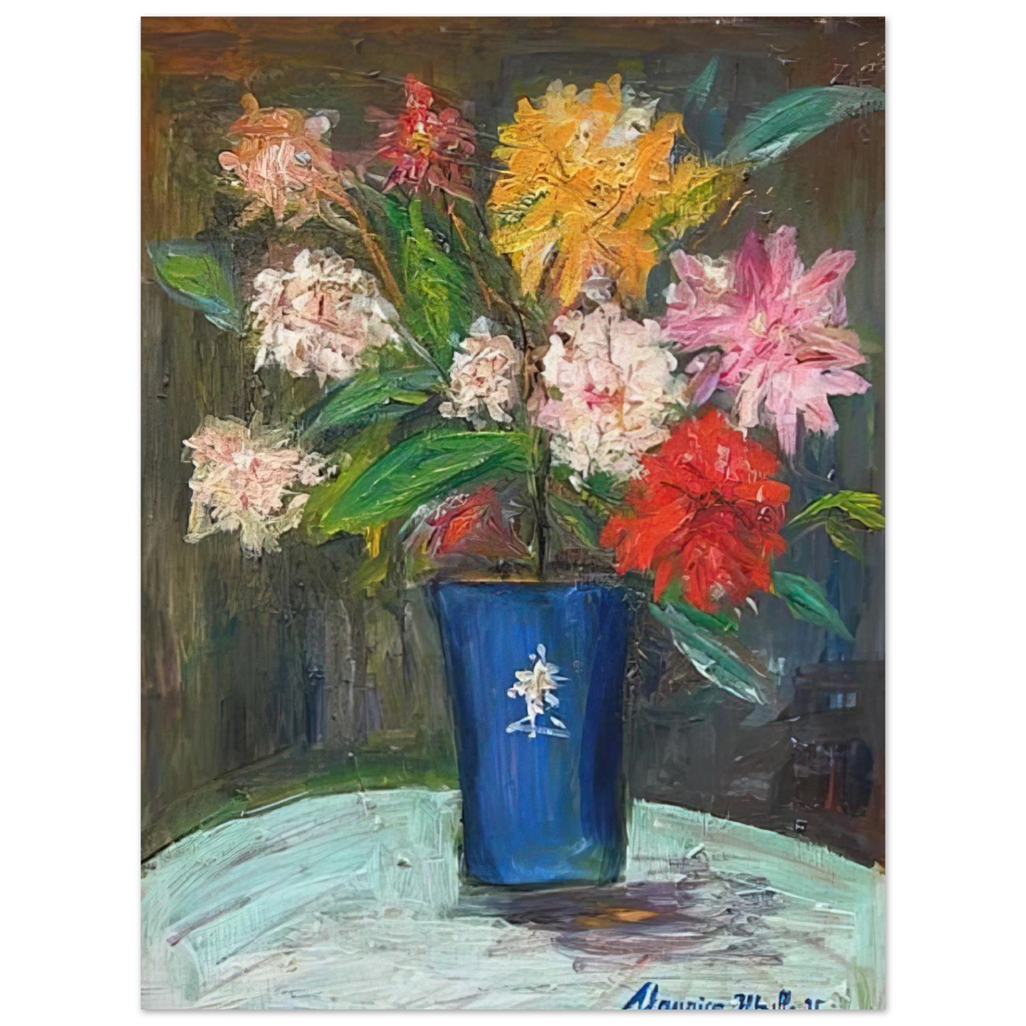 Maurice Utrillo - VASE WITH FLOWERS 1 75x100 cm / 30x40inches Fine Art Poster