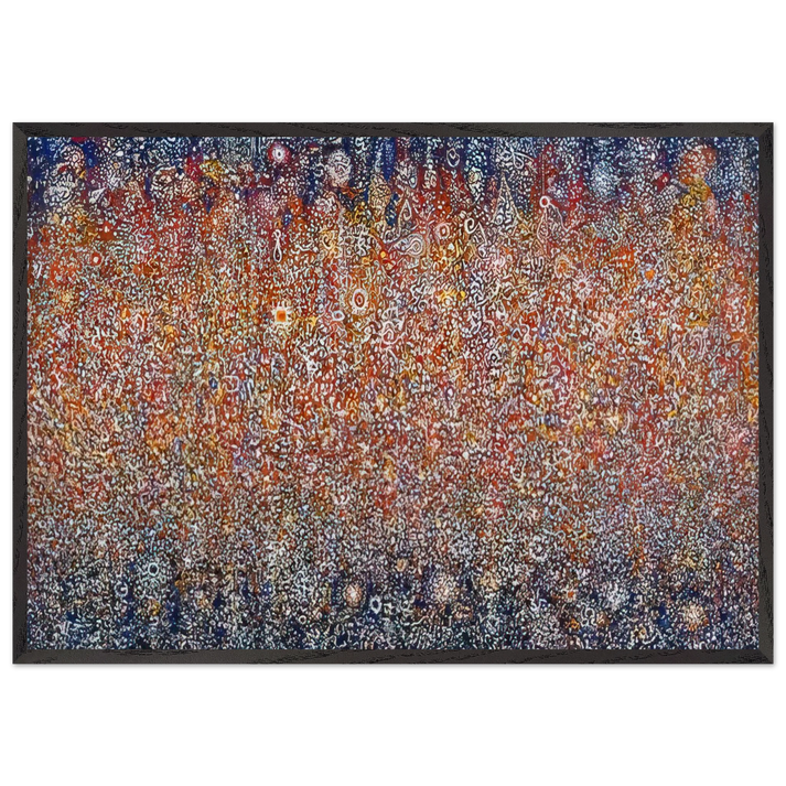 Celebration Birth - 1976 - Richard Pousette-Dart 70x100 cm / 28x40 inches Framed Art Print – Black Wooden Frame
