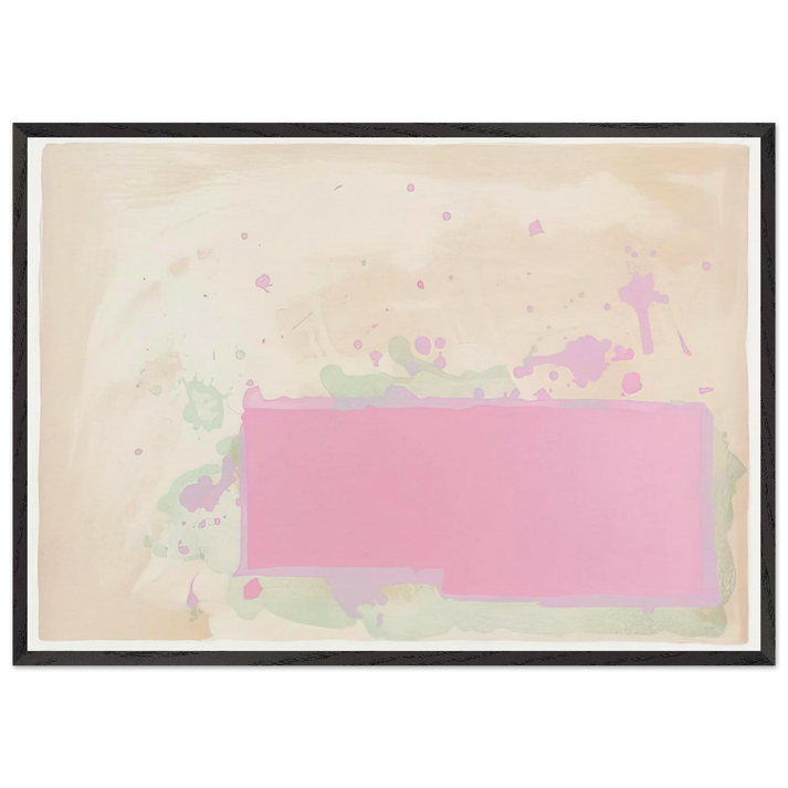 Orange-Pink-Green - 1971 - John Hoyland 70x100 cm / 28x40 inches Framed Art Print – Black Wooden Frame