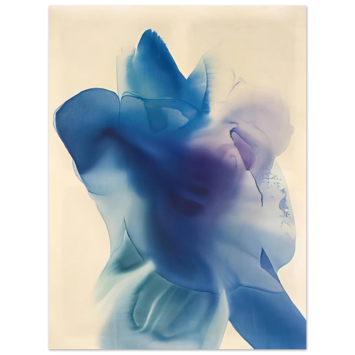 Paul Jenkins - Phenomena Astral Blue - 1968 75x100 cm / 30x40inches Fine Art Poster
