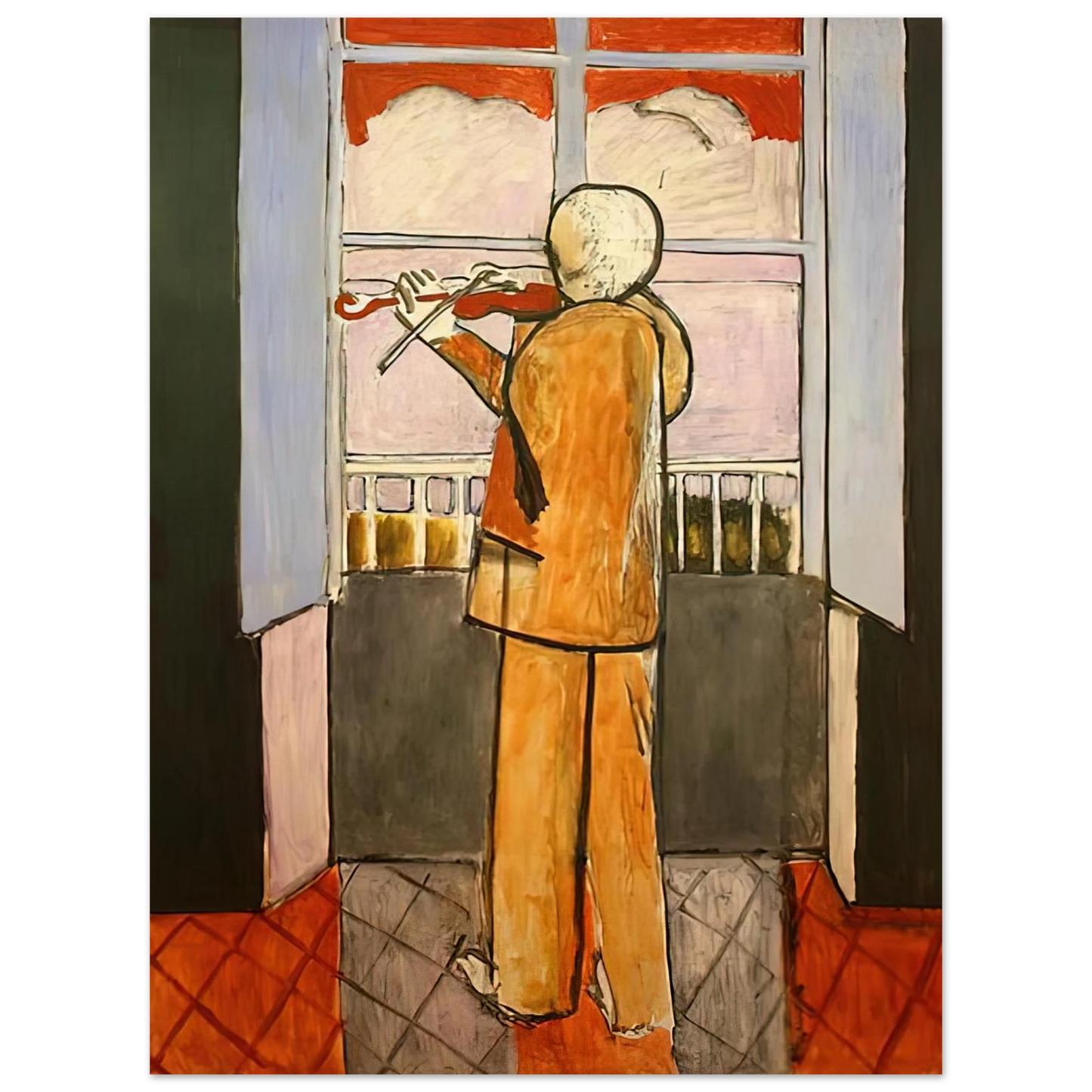 Henri Matisse - THE VIOLINIST AT THE WINDOW 1918 75x100 cm / 30x40inches Fine Art Poster
