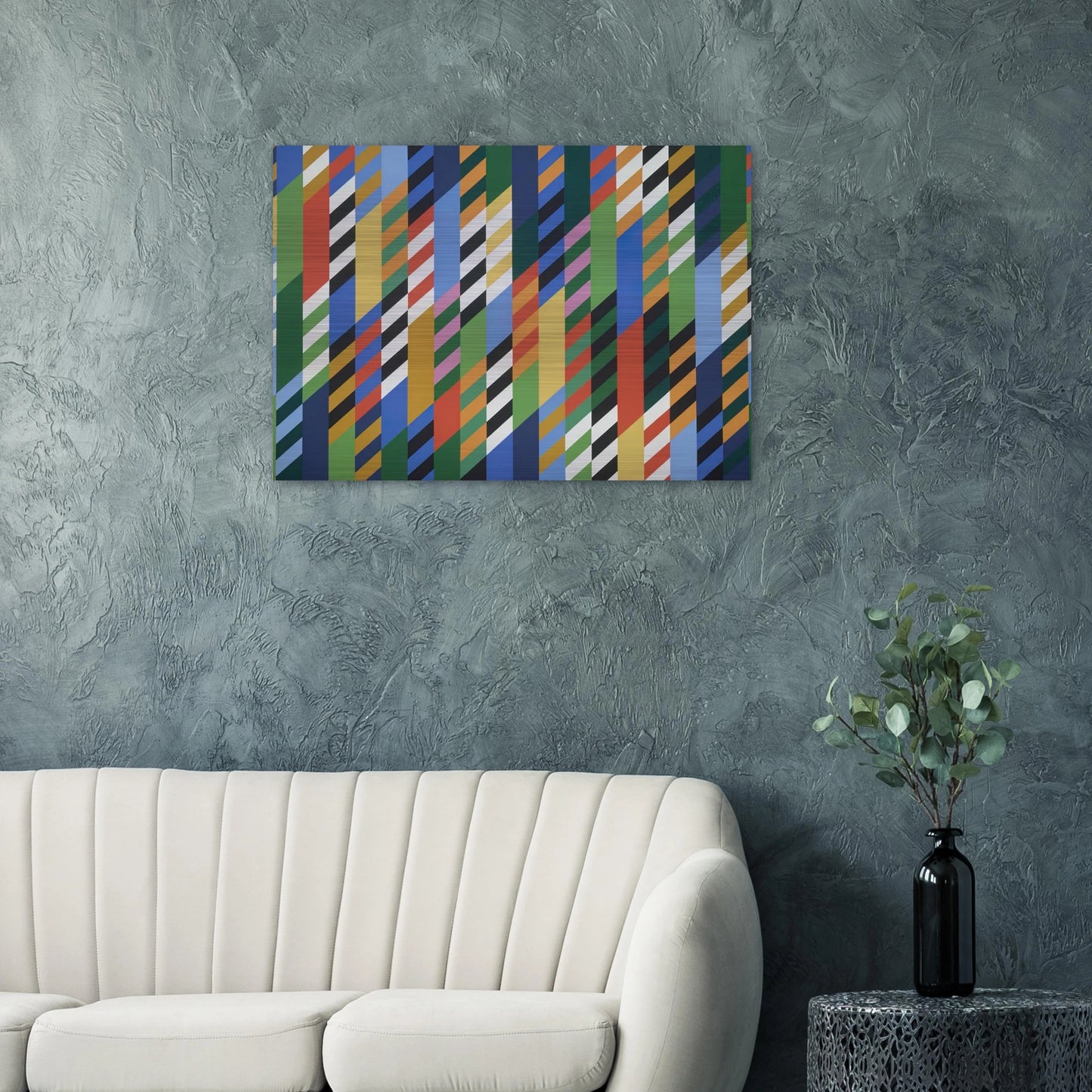 CONVERSATION 1992 - Bridget Riley Brushed Aluminum Print - 70x100 cm / 28x40 inches | Bridget Riley Aluminum Print | Bridget Riley Prints