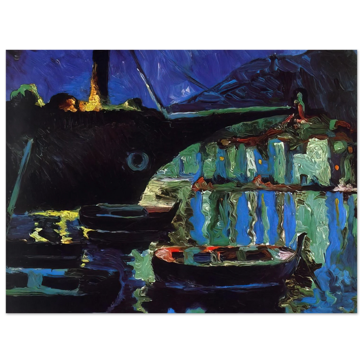Salvador Dali - PORT OF CADAQUES NIGHT 75x100 cm / 30x40inches Fine Art Poster
