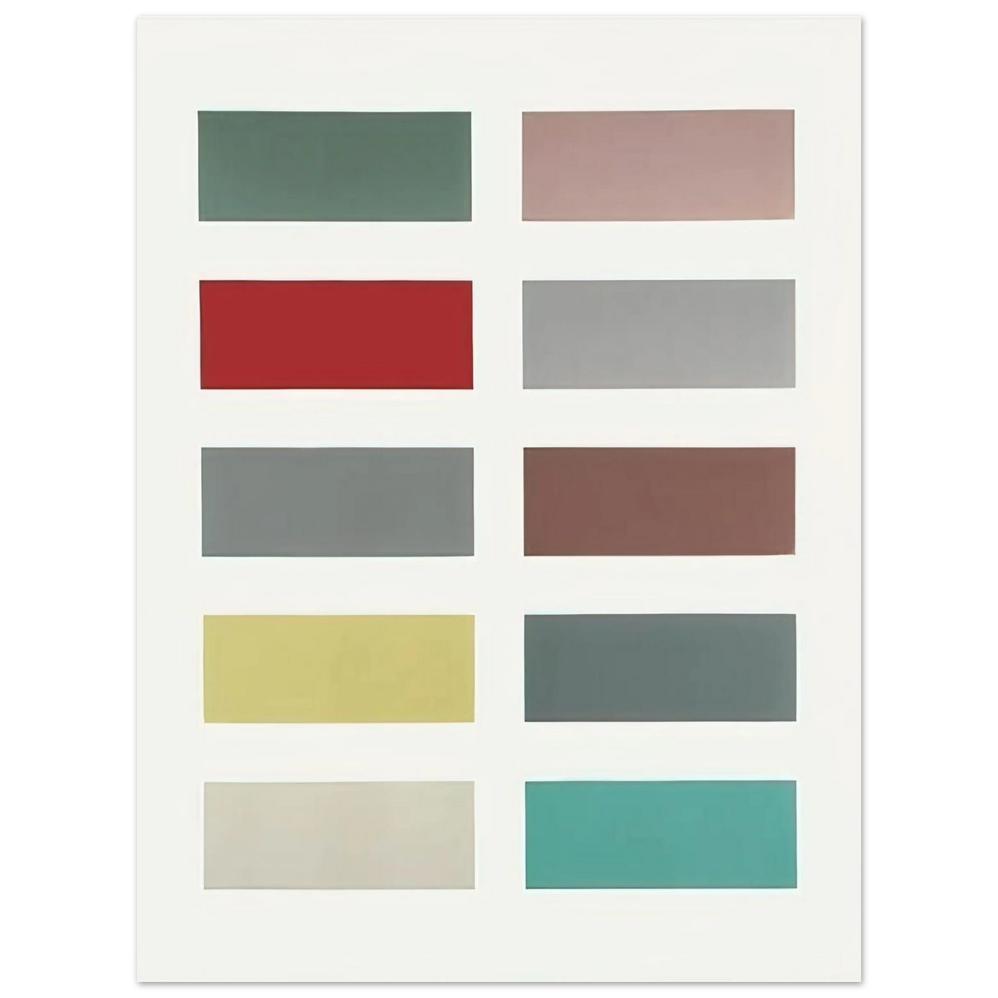 Gerhard Richter - TEN COLOURS 1966 75x100 cm / 30x40inches Fine Art Poster